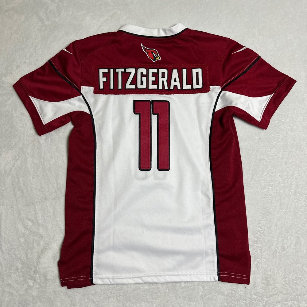 Nike Larry Fitzgerald Arizona Cardinals Jersey Youth Medium 10/12 White Red NFL - Picture 4 of 7